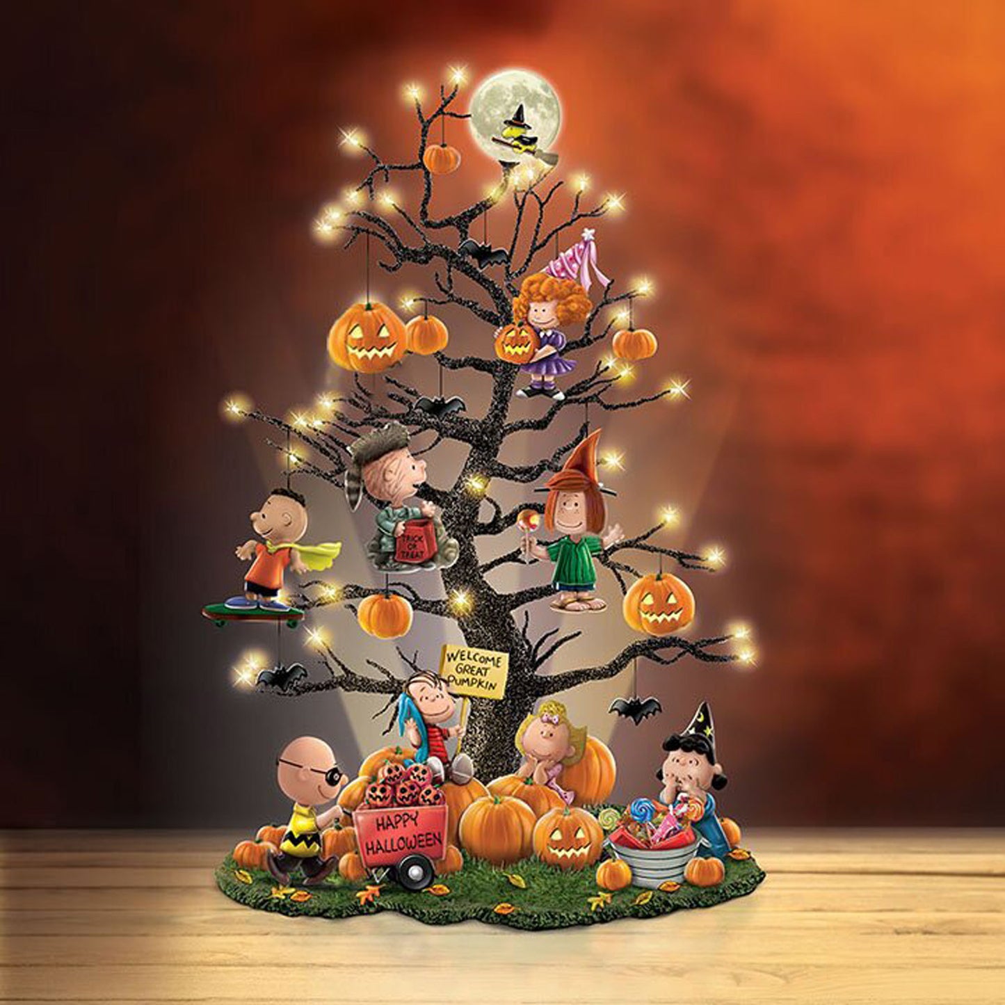 Halloween Acrylic Cartoon Tree Desktop
