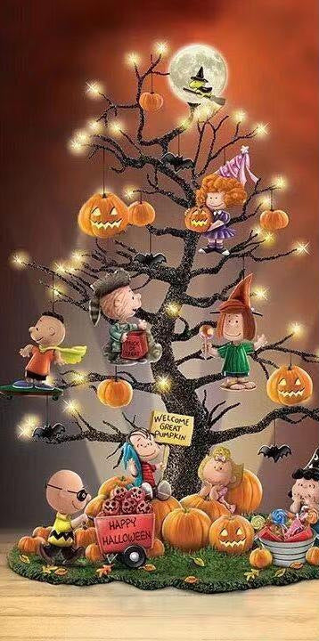 Halloween Acrylic Cartoon Tree Desktop