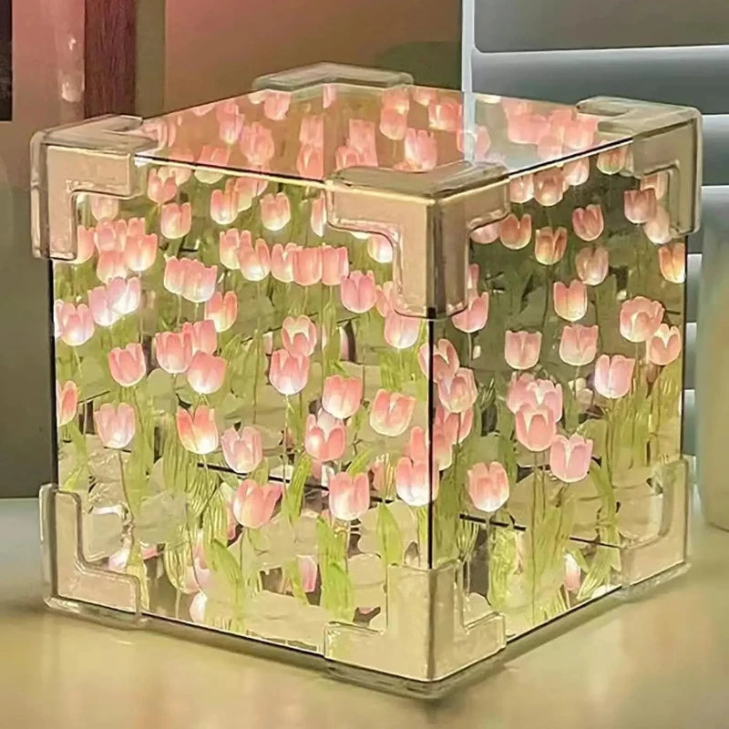 Rubik's Cube Tulip Night Lamp - Bliss Beauty Store