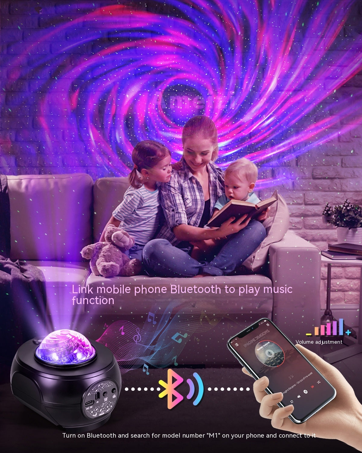 Music Starry Sky Projector Night Lamp