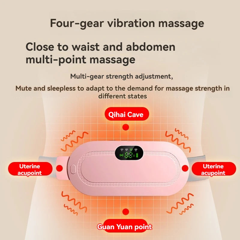 Rechargeable Hot Vibrating Abdominal Massage Belt