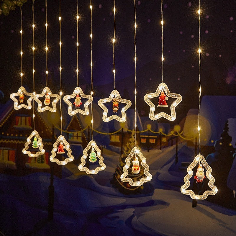 Christmas Curtain Lighting Chain Decoration - Bliss Beauty Store