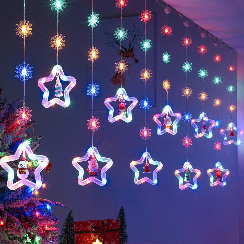 Christmas Curtain Lighting Chain Decoration - Bliss Beauty Store
