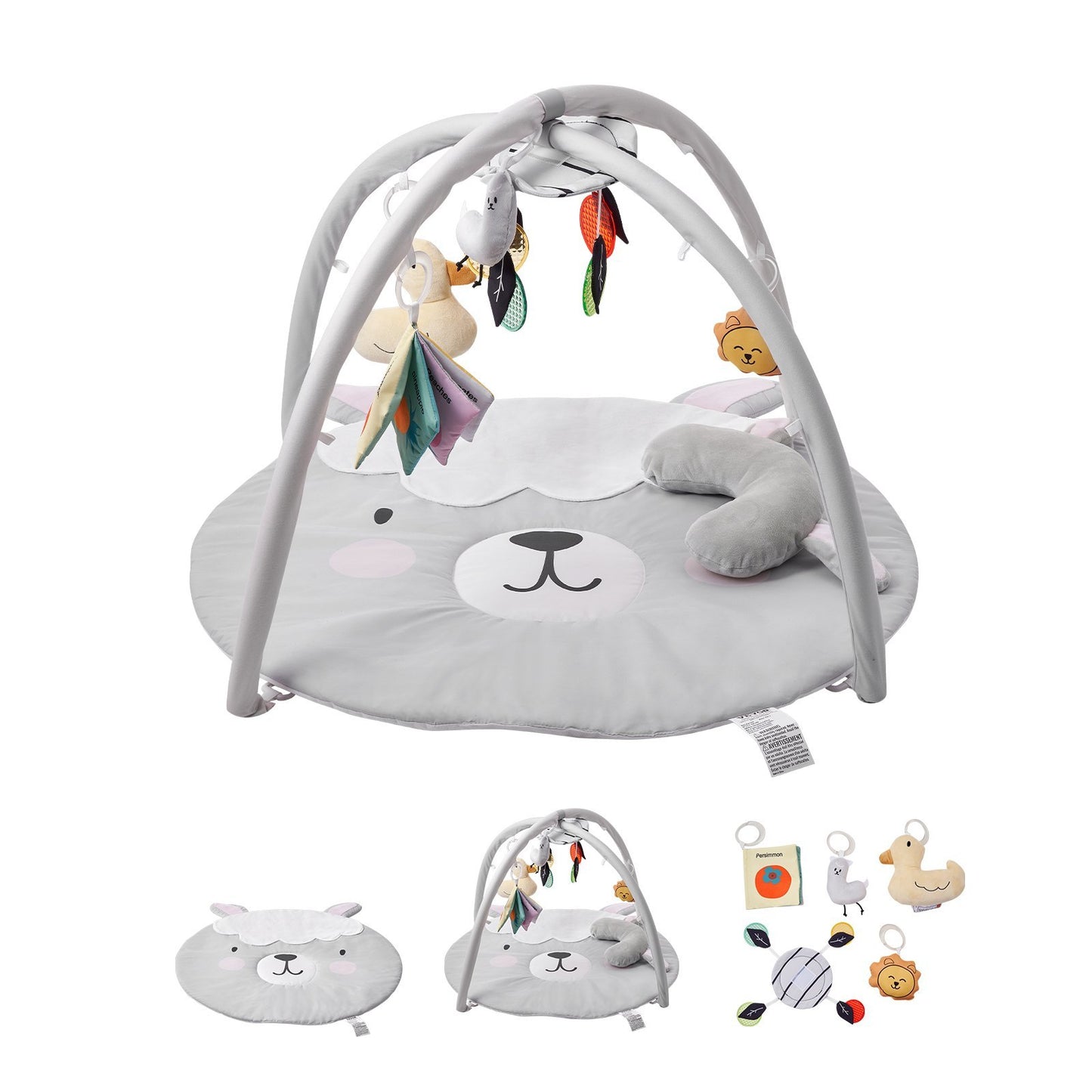 Baby Play Activity Mat With 5 Sensory Toys